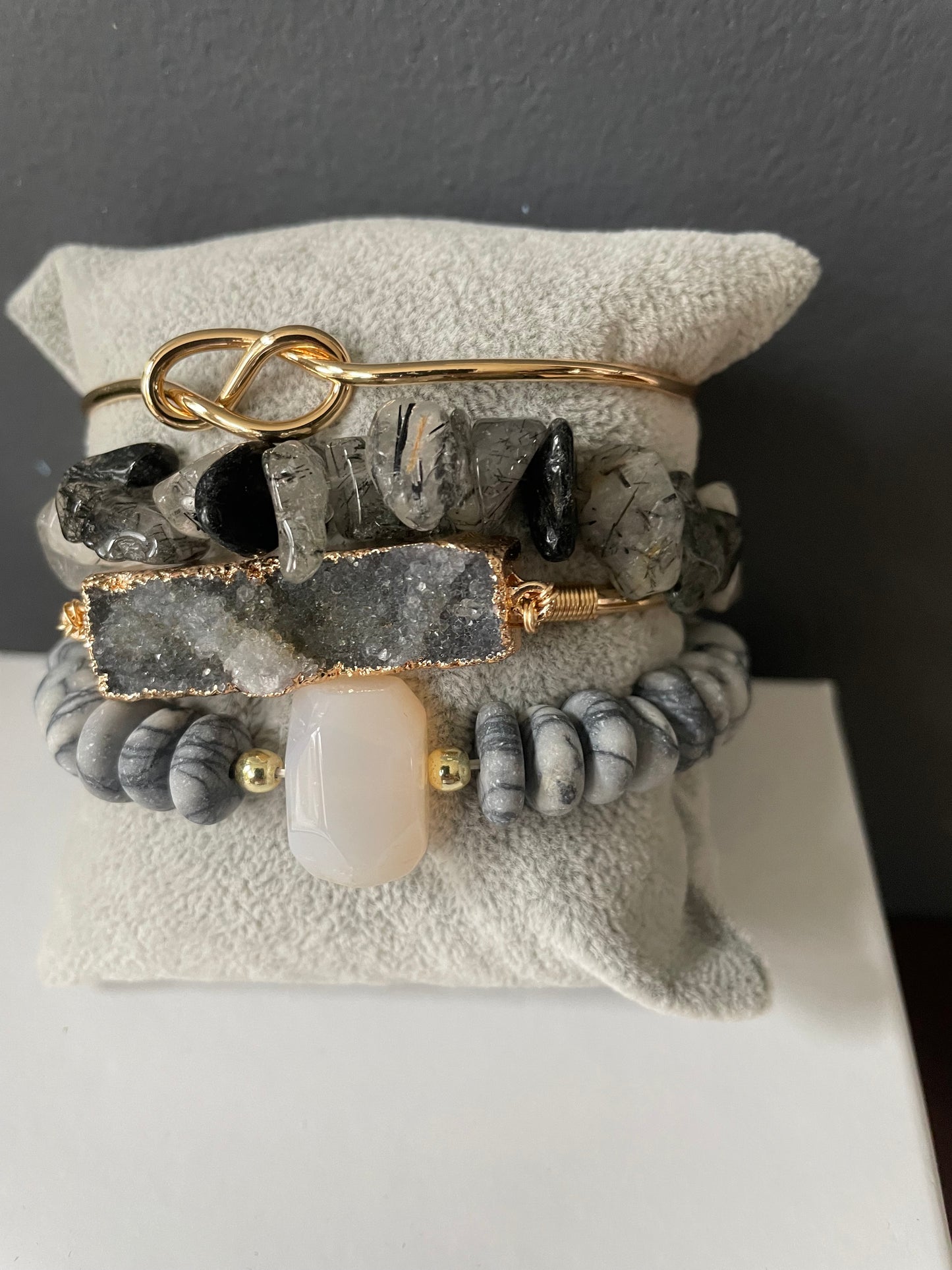 Beaded Stone Bracelet